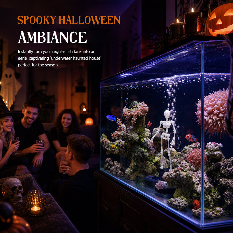 Decorazione per acquario a forma di scheletro dinamico di Hallowee