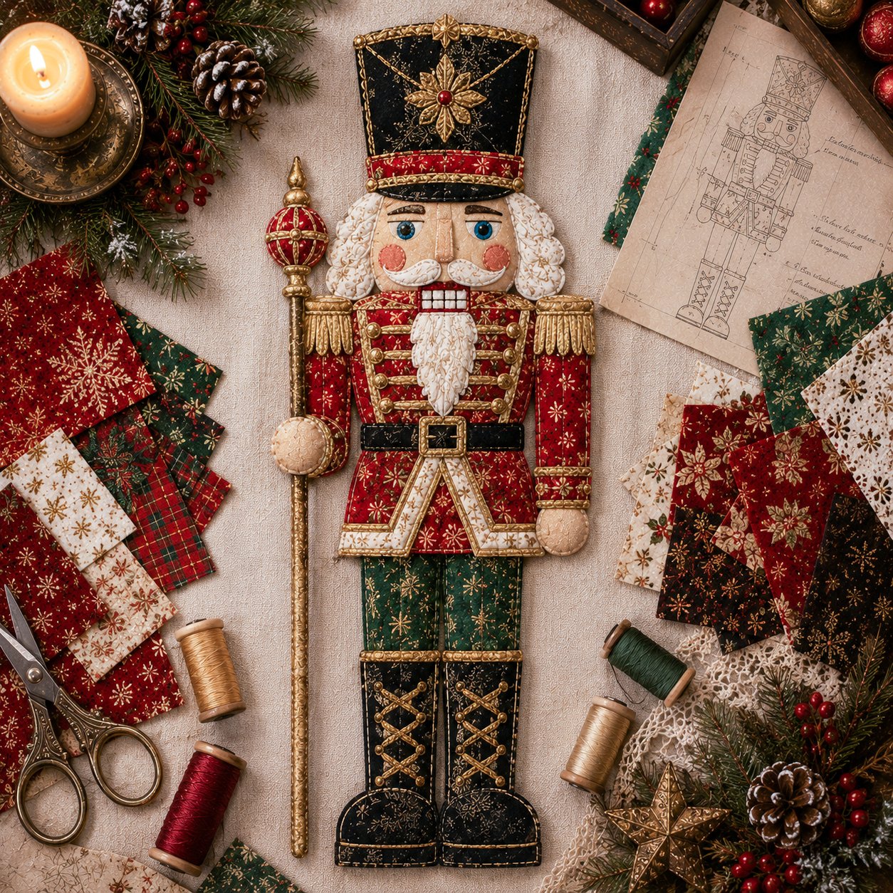 🔥ULTIMO GIORNO DI SCONTO DEL 49% - 🎅Set di decorazioni fai da te con tessuto patchwork natalizio – Risultati meravigliosi, non è richiesta alcuna esperienza