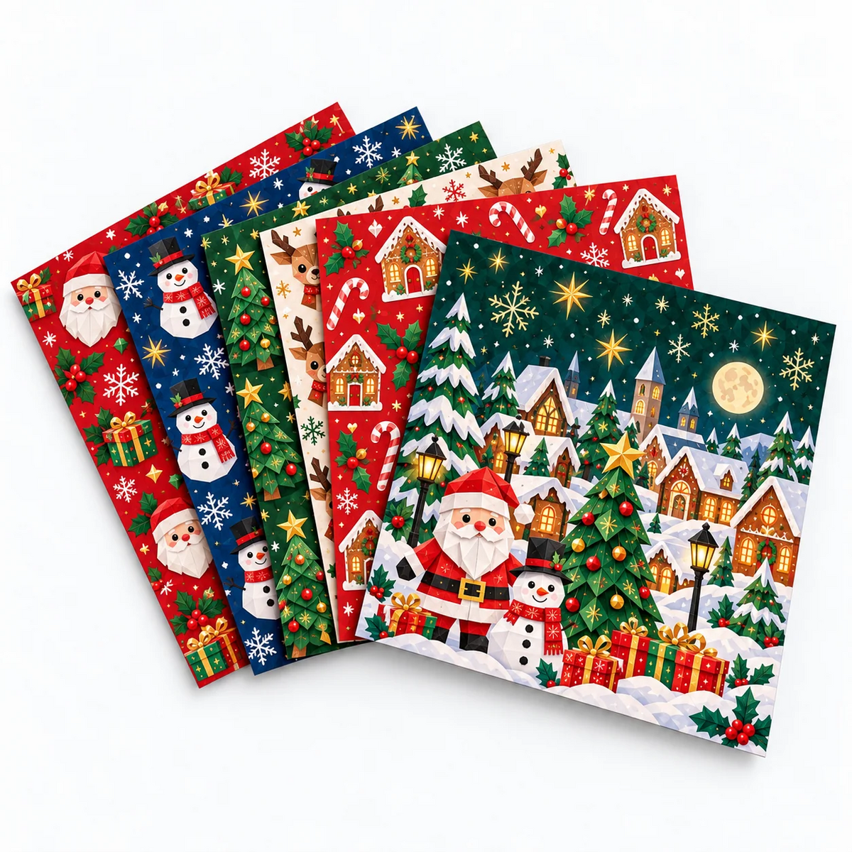 🎄Kit fai da te per decorazioni natalizie in carta – 250 fogli, 5 temi festivi