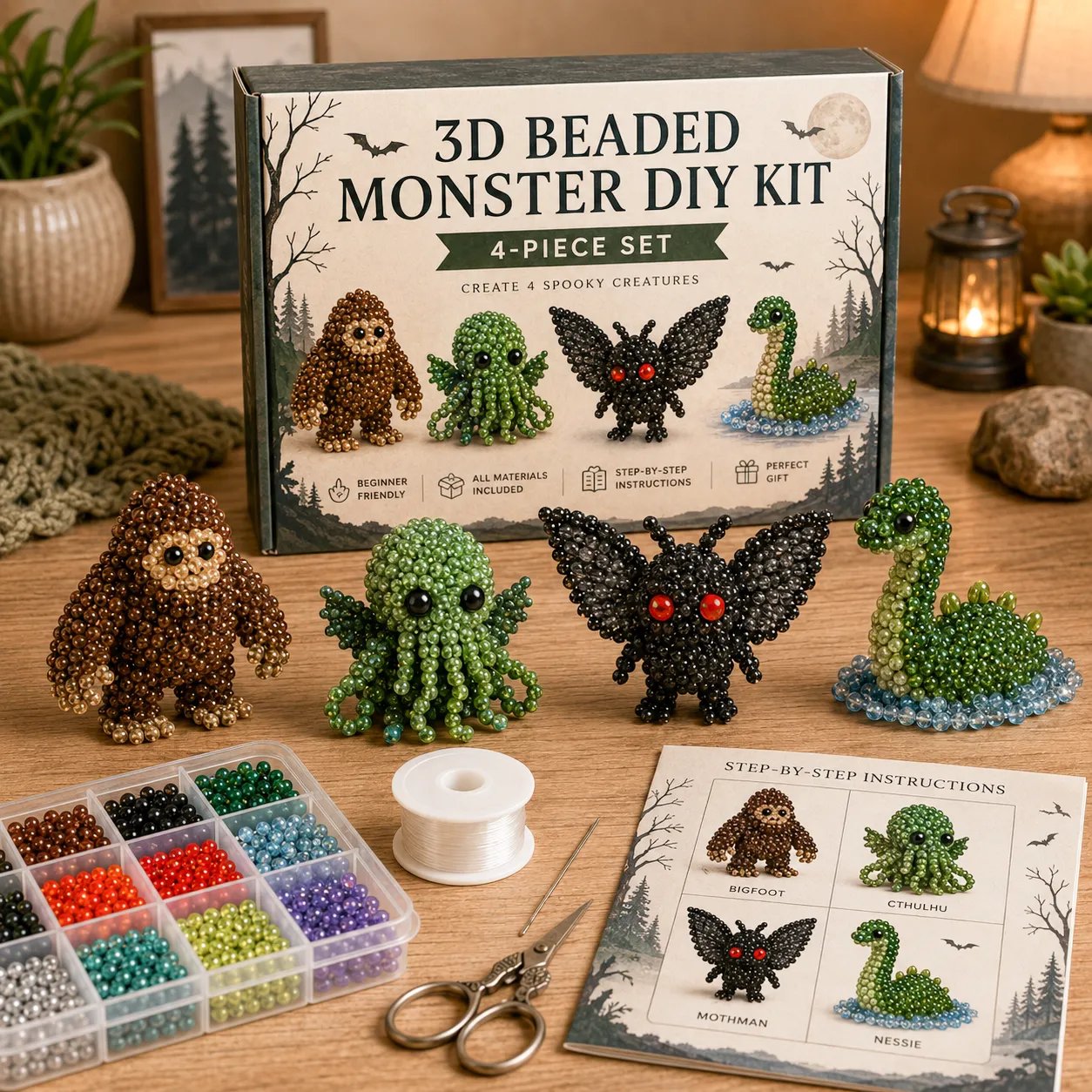 🧵✨ Kit fai da te per creare piccoli animaletti in 3D con perlin