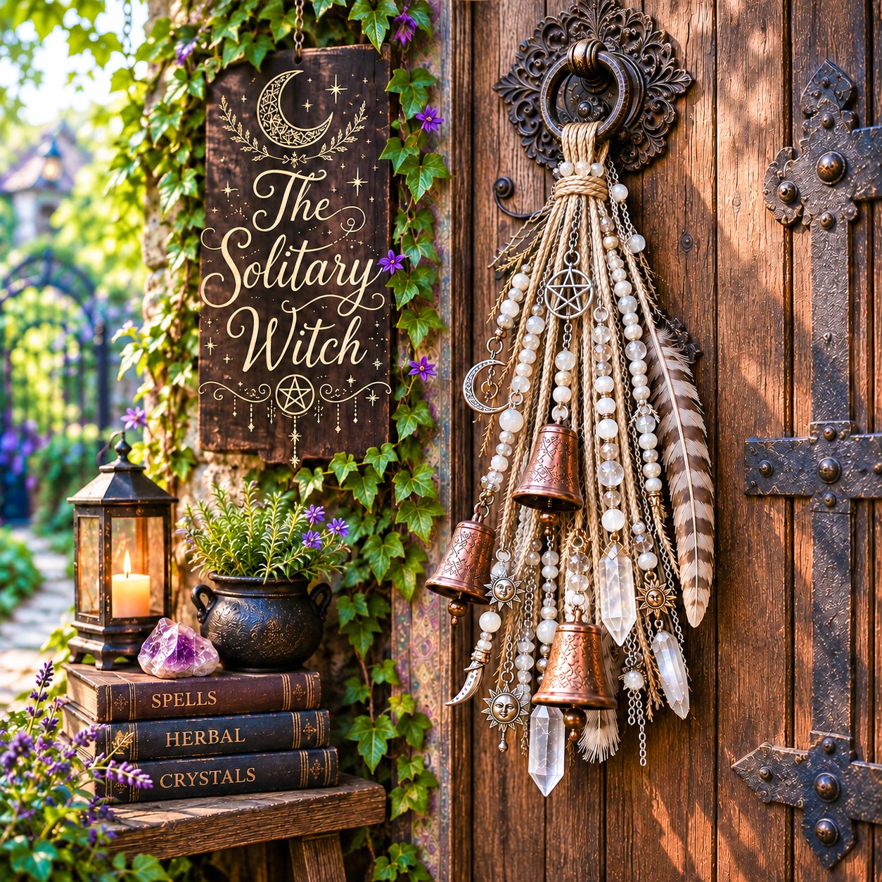 🔮Campanellino decorativo per porta a tema streghe | 🌙Campanelli, cristalli e decorazioni sospese a tema celeste