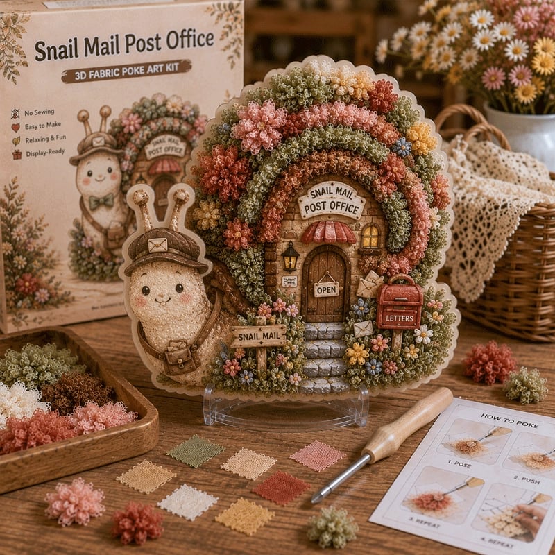 🔥 Ultimo giorno: sconto del 49% – ✨ Kit “Whimsical Village” per arte 3D con tessuto (tecnica Poke Art)