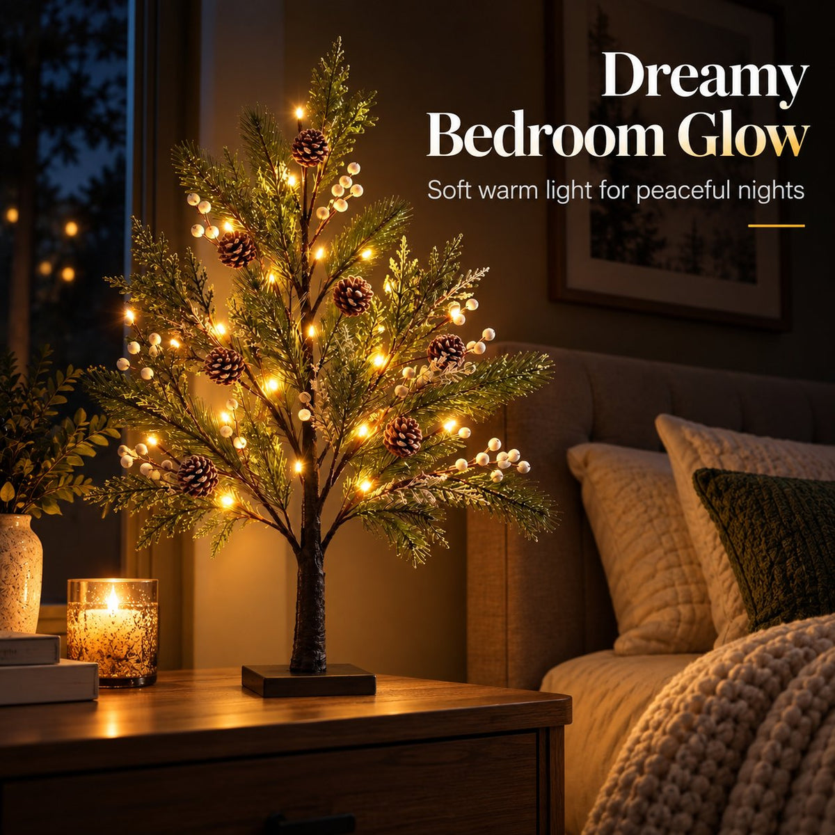 🎄💡 Albero illuminato a LED – Eleganza naturale per ogni stagione 🌿✨