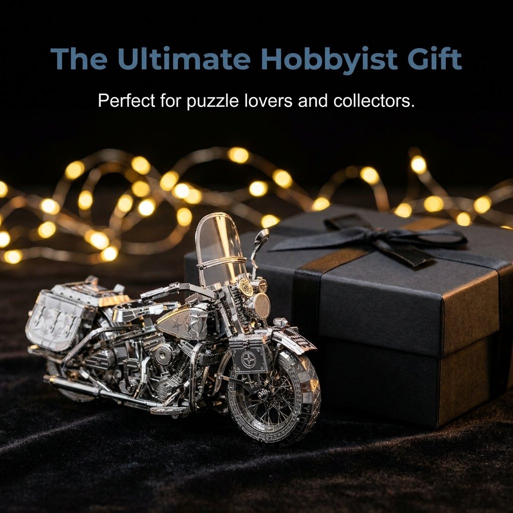🔥OFFERTA SPECIALE🔥Puzzle da assemblare in metallo 3D argentato a forma di moto