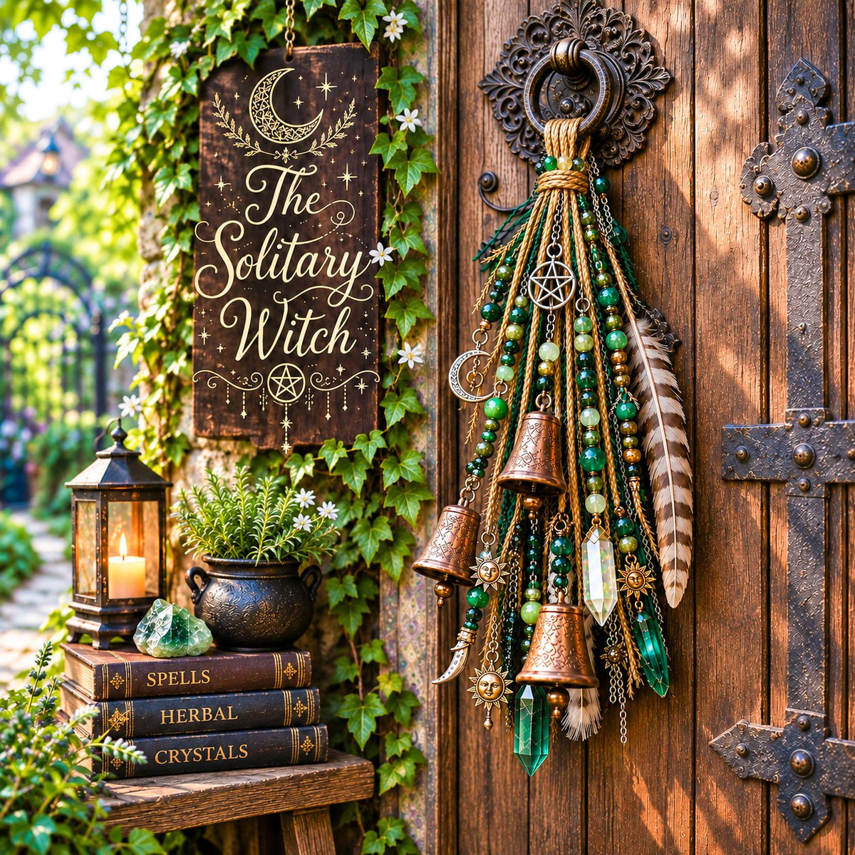 🔮Campanellino decorativo per porta a tema streghe | 🌙Campanelli, cristalli e decorazioni sospese a tema celeste