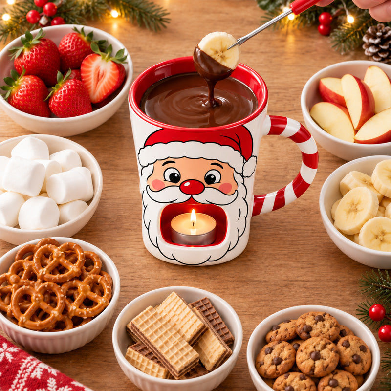 🍫 Tazza per fonduta di cioccolato natalizi