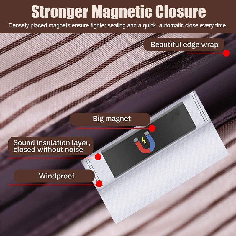 Tenda magnetica per porte in rete di diamante