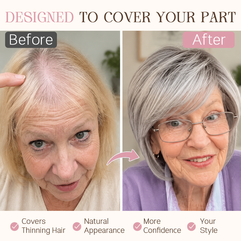 Topper per capelli dall'aspetto naturale per donn