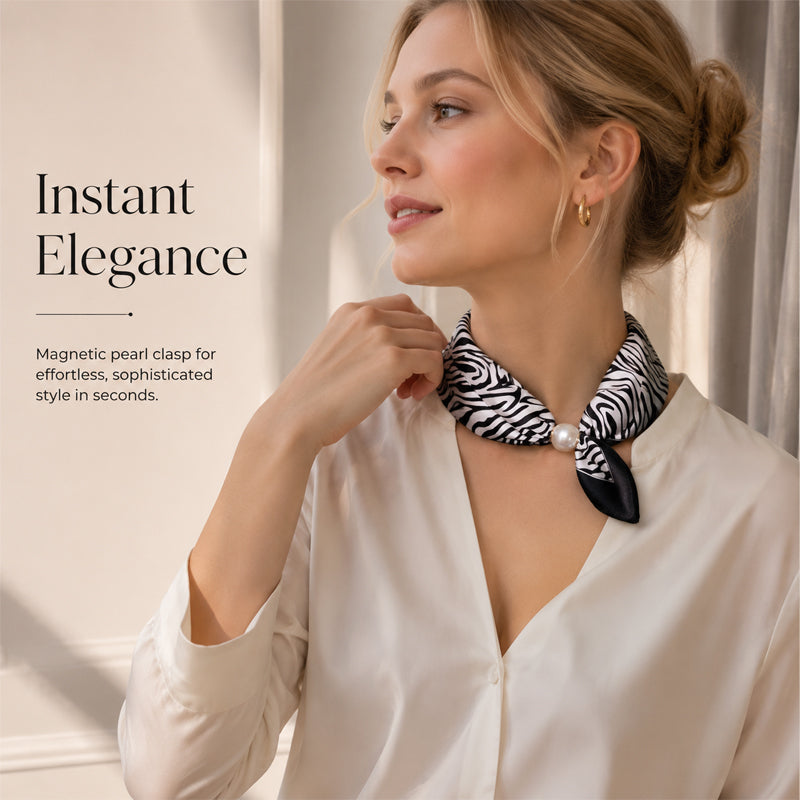 🤍 Collana con sciarpa di perle e chiusura magnetica - Chiusura magnetica, stile istantaneo in pochi secondi! ✨📦