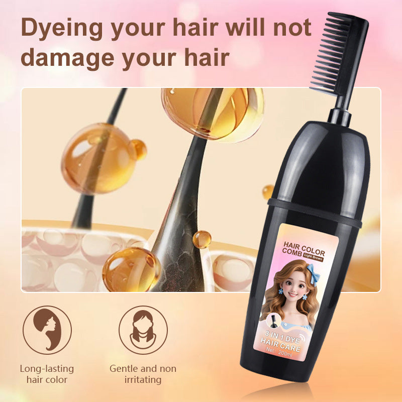 Pettine 3-in-1 per la colorazione dei capelli | Colorazione facile a casa con spazzola integrat