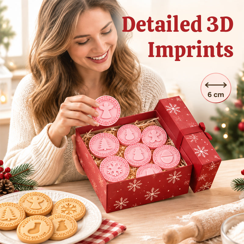 Set di stampi 3D per biscotti ripieni a tema natalizi