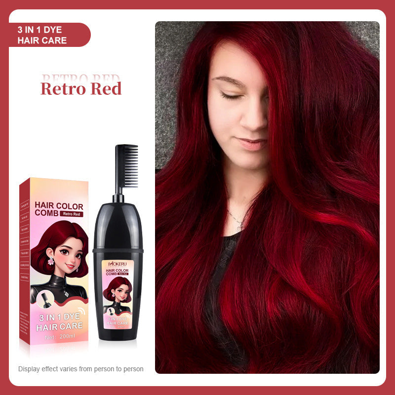Pettine 3-in-1 per la colorazione dei capelli | Colorazione facile a casa con spazzola integrat