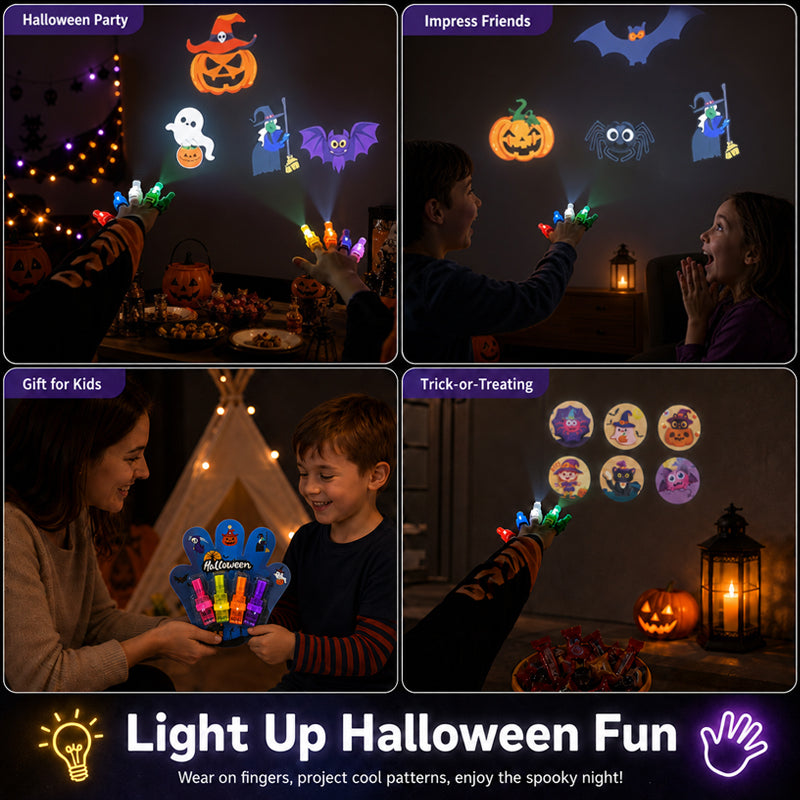 🎃 Luci proiettabili per le dita di Halloween – Divertimento da brivido a portata di man