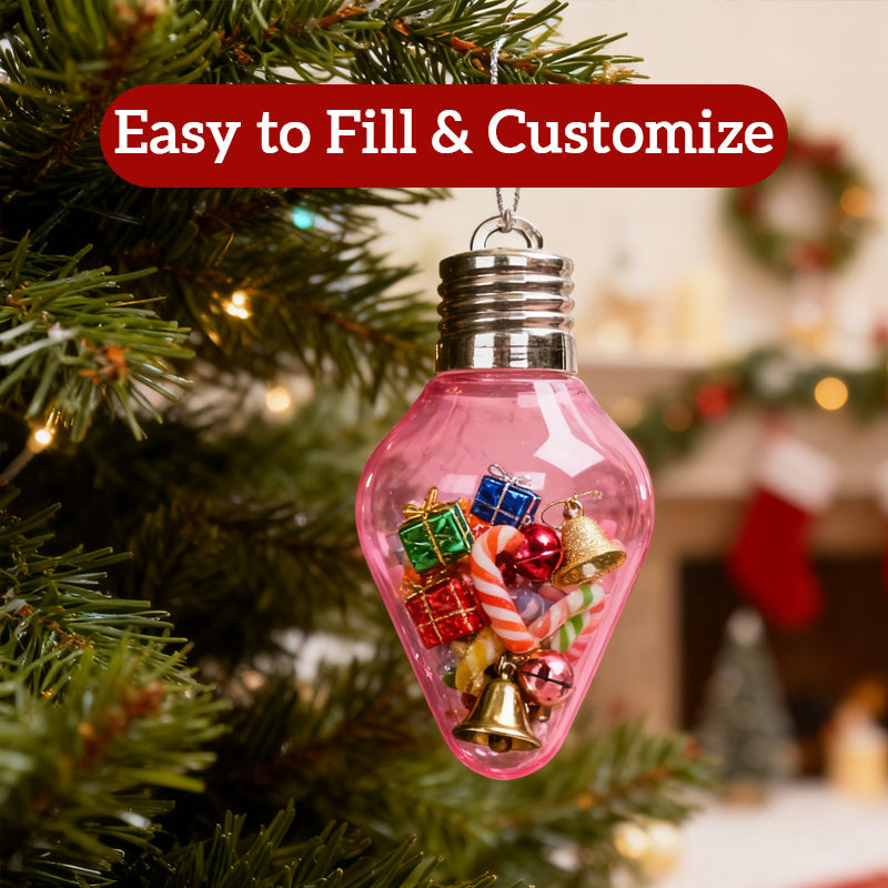 Barattolo regalo con luci natalizie