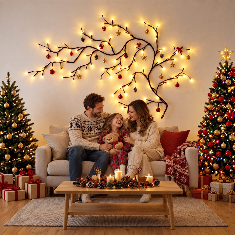 Luce notturna decorativa a LED bianco caldo a forma di ramo