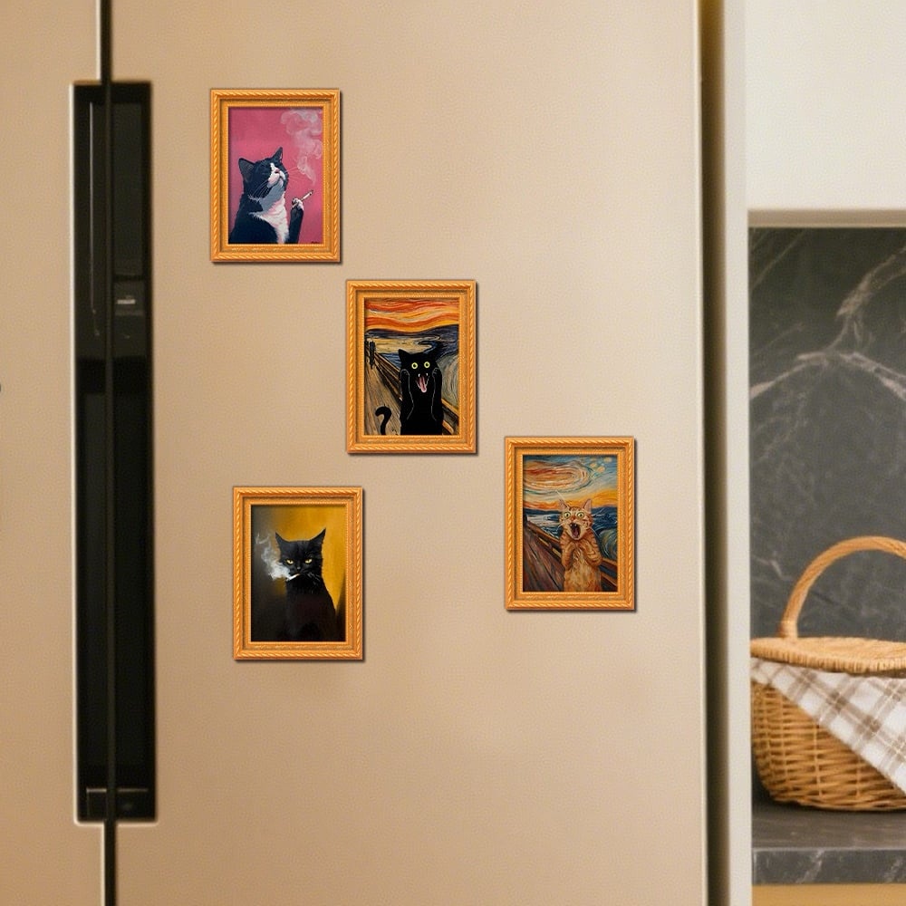 🌹 Calamite da frigo a forma di gatto - Decorazioni con cornice a forma di gatto per la casa e l'ufficio 🐱✨