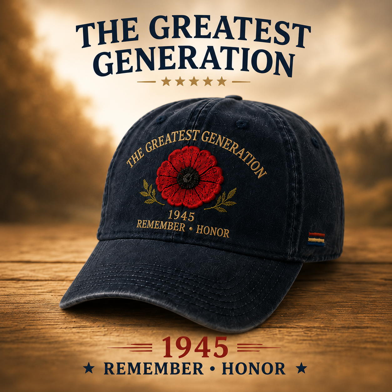 🎖️🌺 L'eredità di una generazione — Cappellino con papavero commemorativo del 194