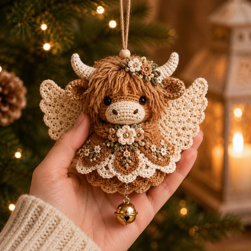 🔥Ultimo giorno: SCONTO DEL 50% 🪽 Kit fai da te per realizzare un addobbo natalizio all’uncinetto “Animal Angel”