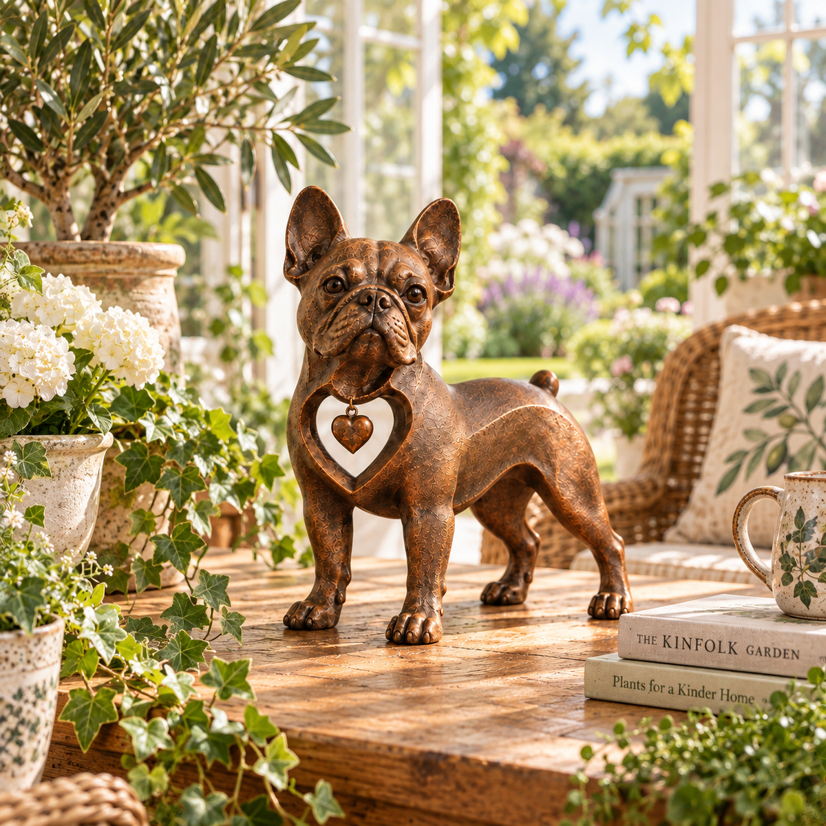 ⭐Scultura di un bulldog francese in stile retrò classico — Amore a prima vista!