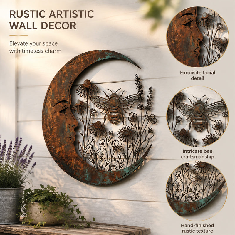 🌙Decorazione da parete “Luna e libellula”