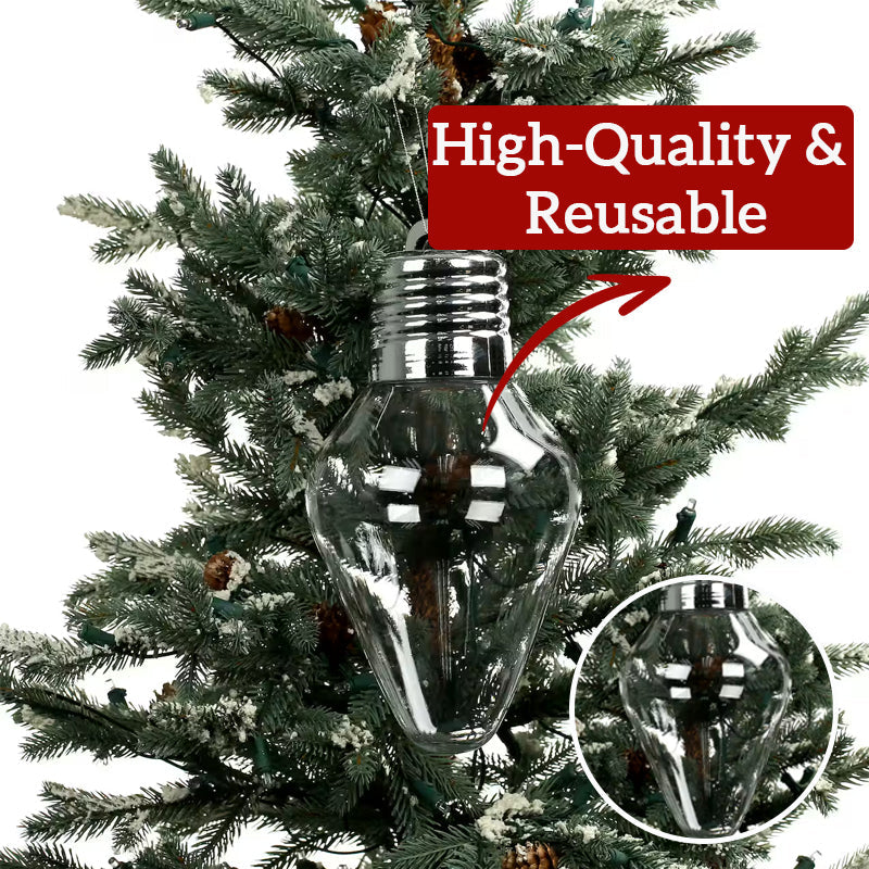 Barattolo regalo con luci natalizie