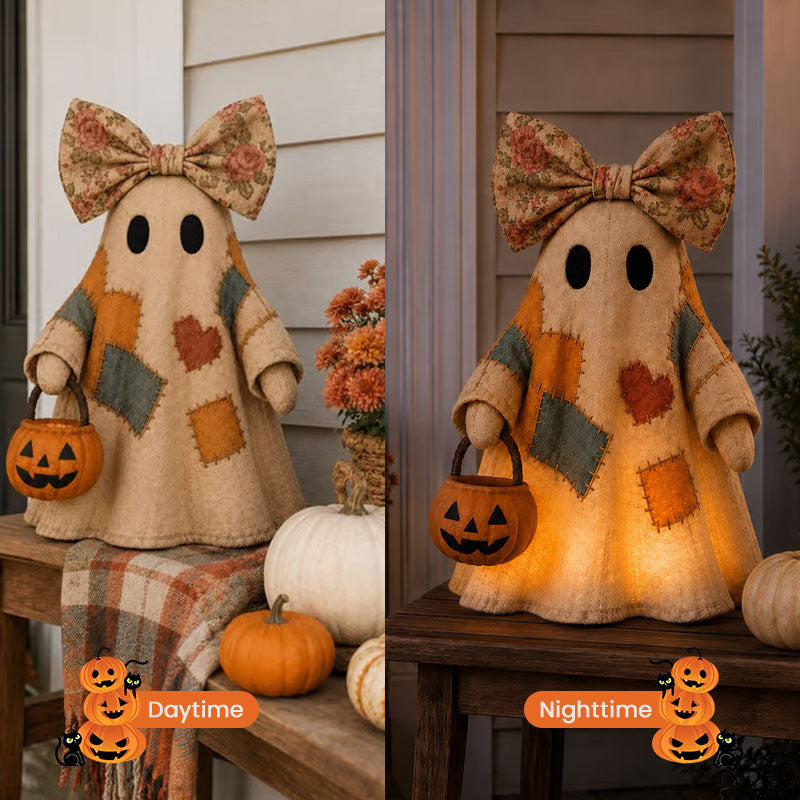 Decorazione fantasiosa con fantasmi in patchwor