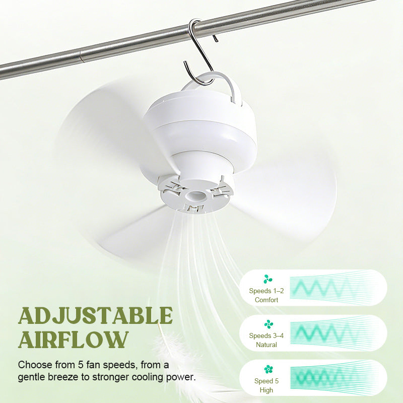 Ventilatore ricaricabile con luc