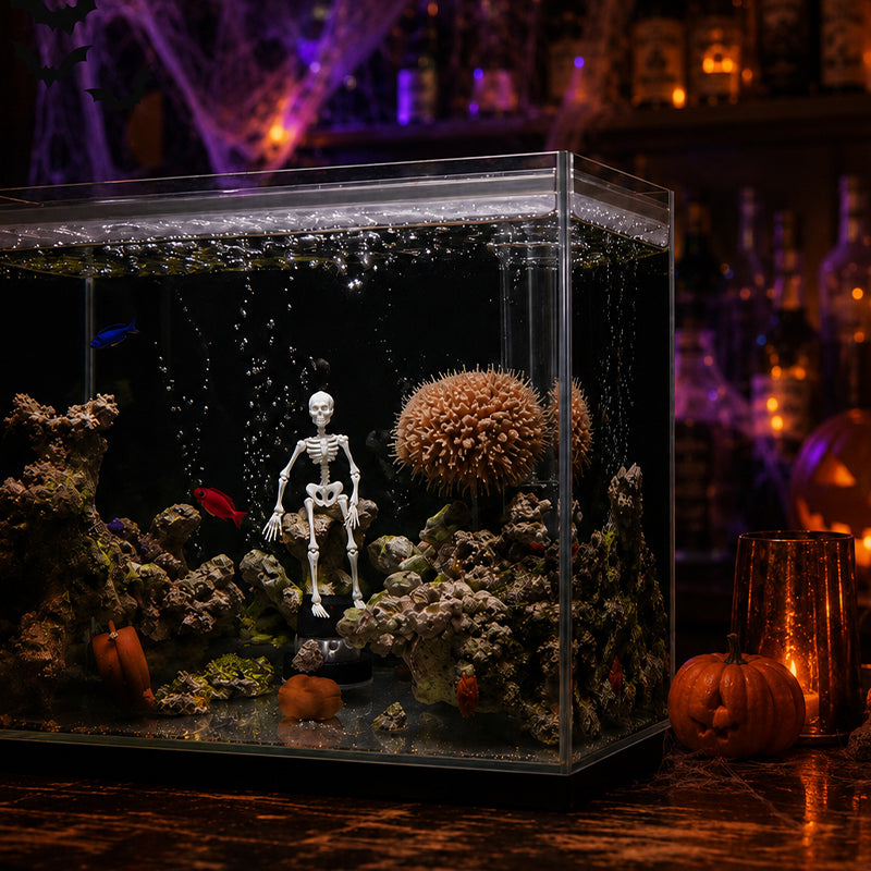 Decorazione per acquario a forma di scheletro dinamico di Hallowee
