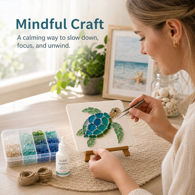 🌊✨ Kit artistico fai-da-te a tema oceano: crea uno splendido capolavoro a mosaico