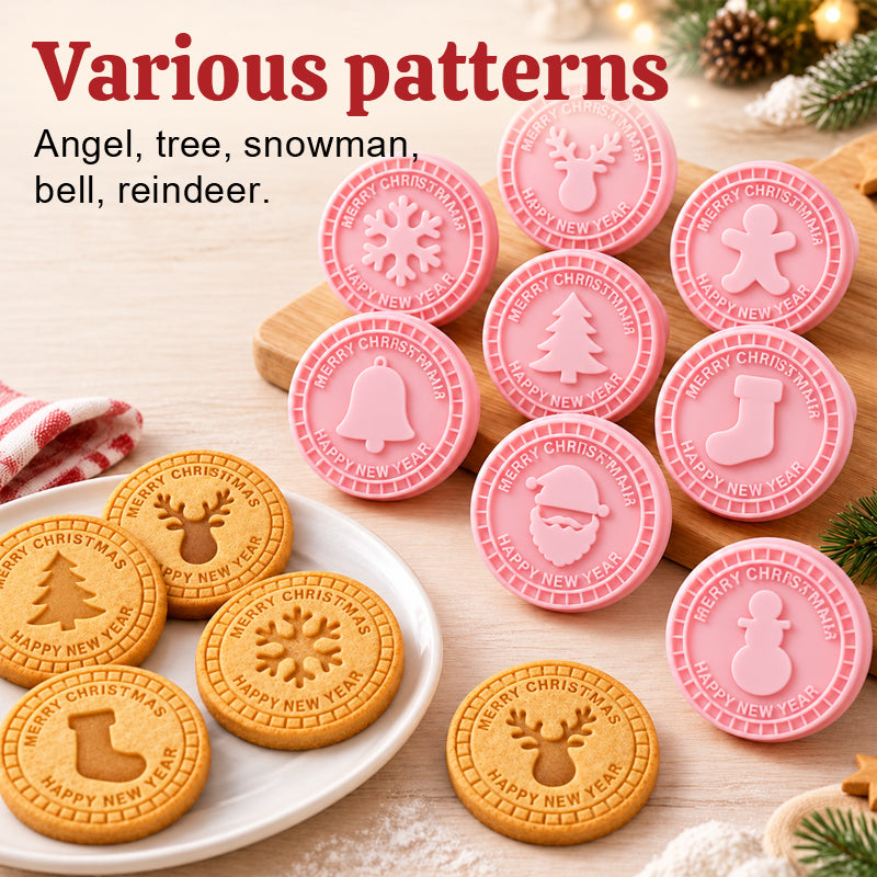Set di stampi 3D per biscotti ripieni a tema natalizi
