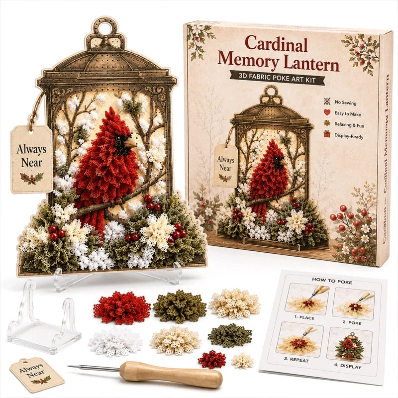 🕊️ Kit di montaggio per lanterna commemorativa “Poke Art” in tessuto 3D Always Nea