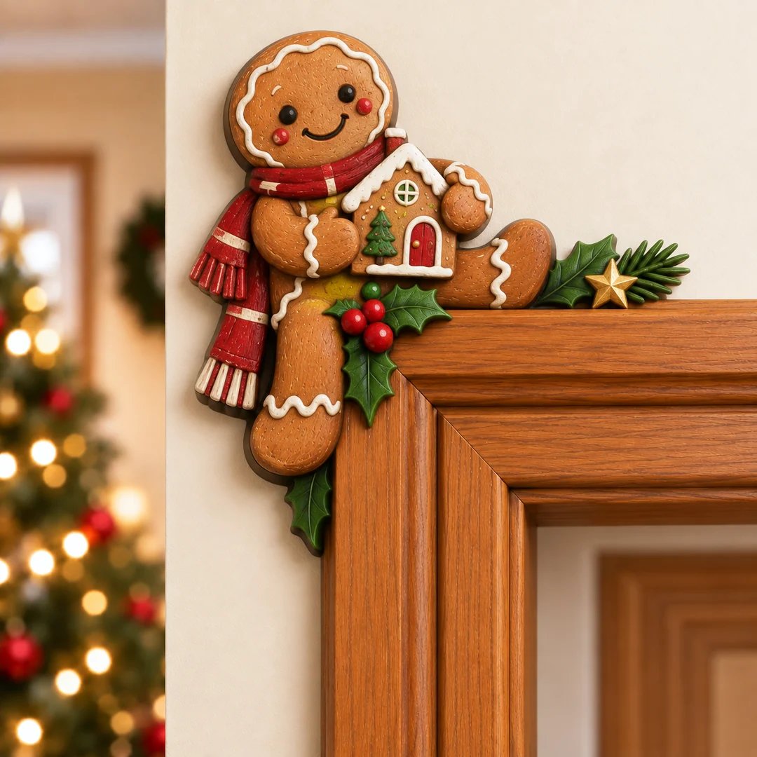 ⏰ULTIMO GIORNO: SCONTO DEL 50% 🎅Decorazione angolare per telaio della porta “Peekaboo” natalizi