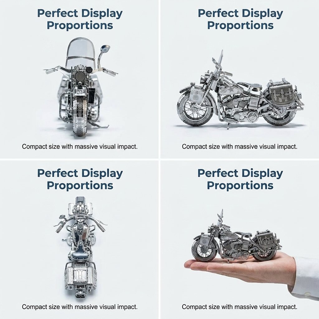🔥OFFERTA SPECIALE🔥Puzzle da assemblare in metallo 3D argentato a forma di moto