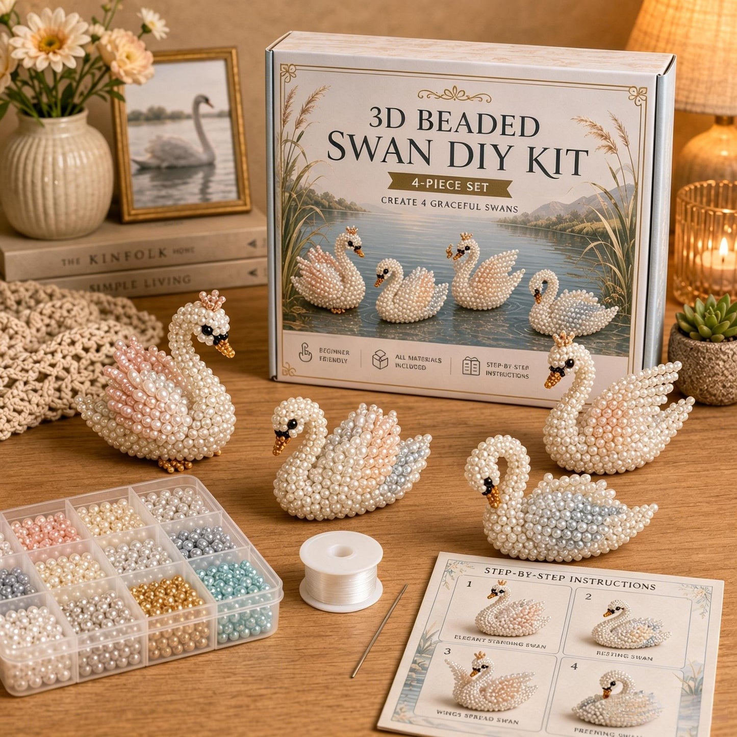 🧵✨ Kit fai da te per creare piccoli animaletti in 3D con perlin