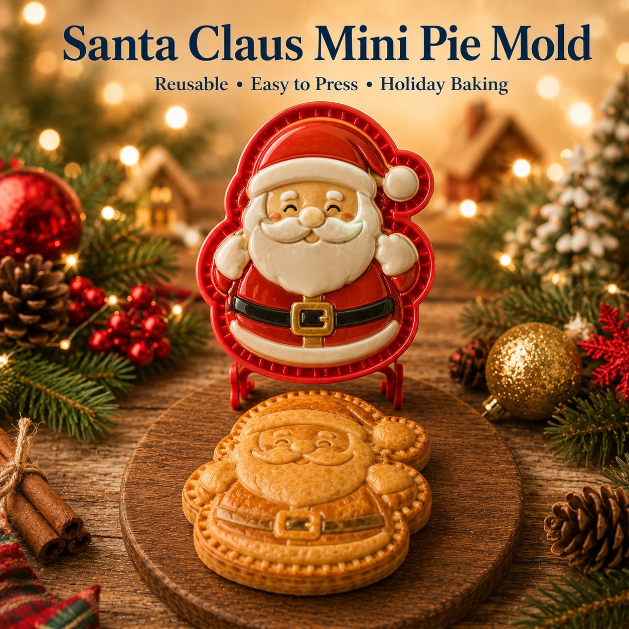 🎄 Collezione di 8 stampi per mini tortine natalizie