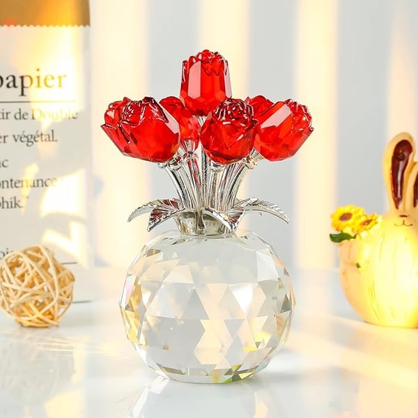 🌈✨ Fiori di rosa di cristallo - Decorazione creativa per la casa ✨🌈