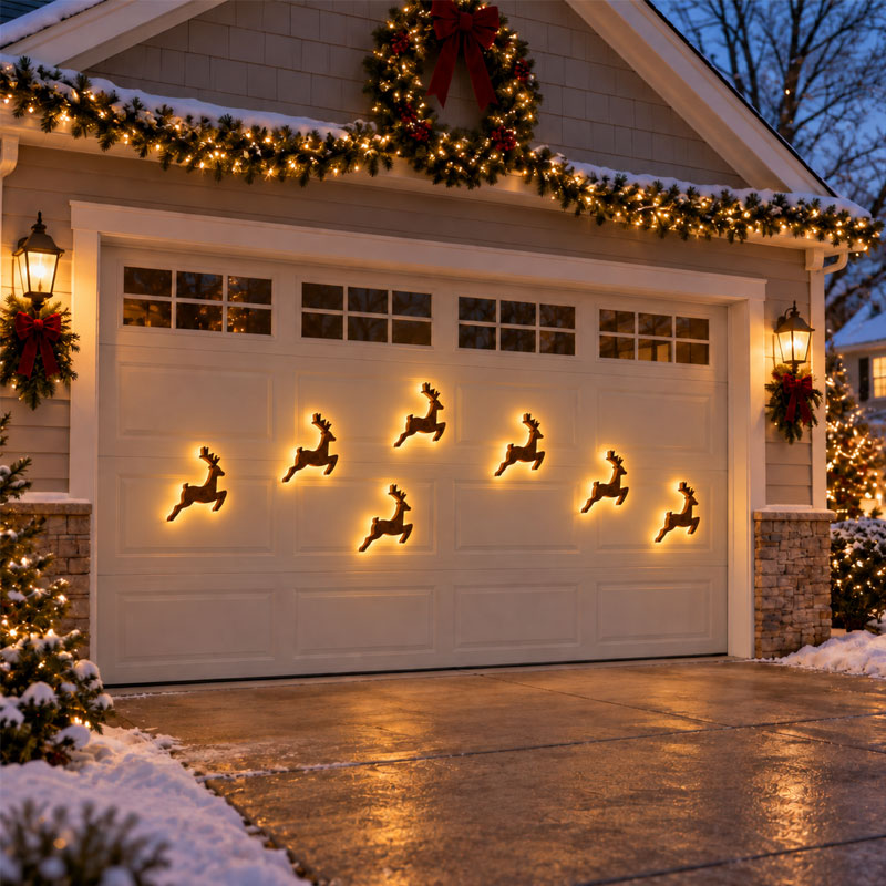 🎄 Decorazioni da parete a LED a forma di renna - ✨Illuminazione natalizia festos