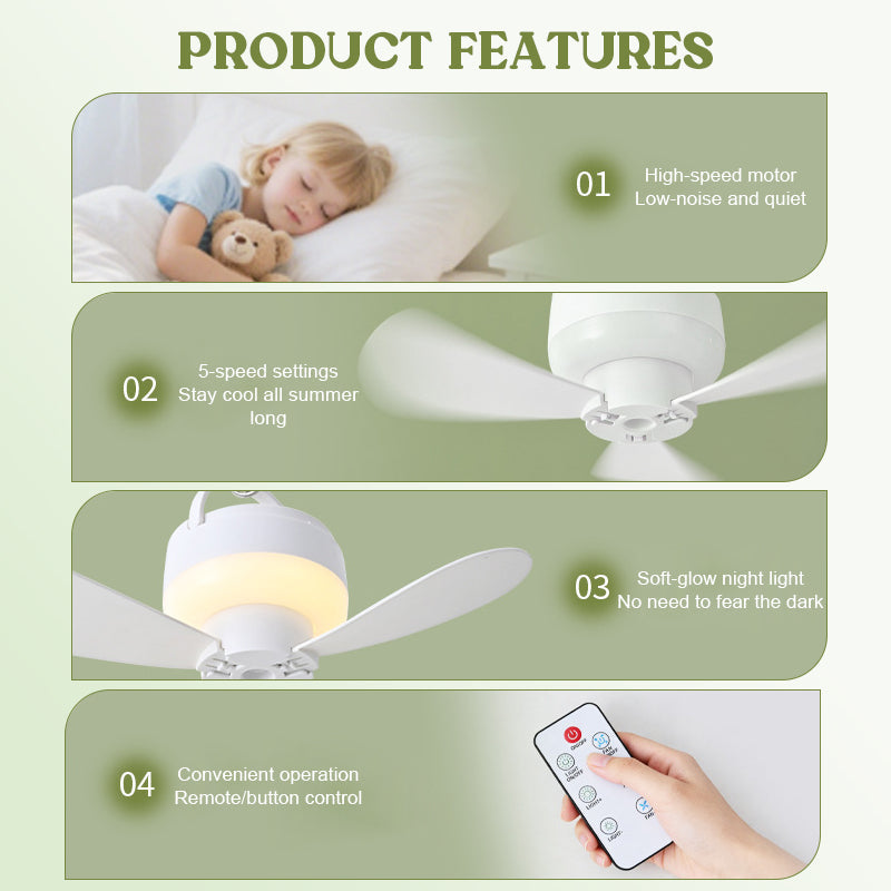Ventilatore ricaricabile con luc