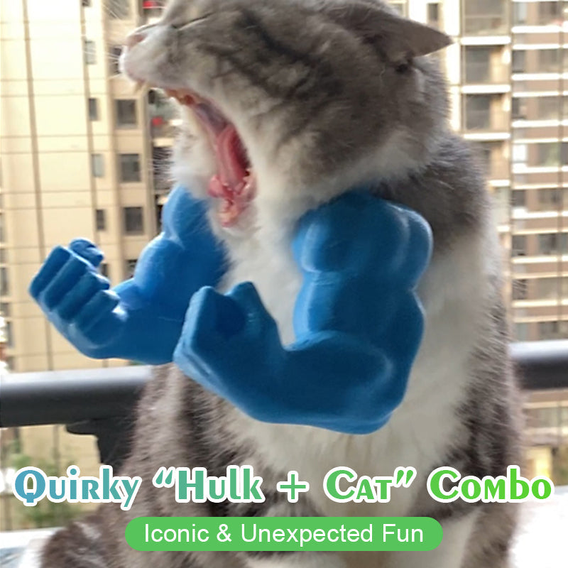 Accessorio parodistico stampato in 3D per animali domestici: braccio di Hulk con collare a girocollo