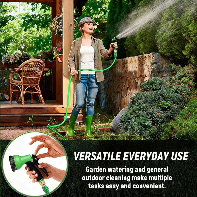 Tubo da giardino estensibile con pistola a spruzz