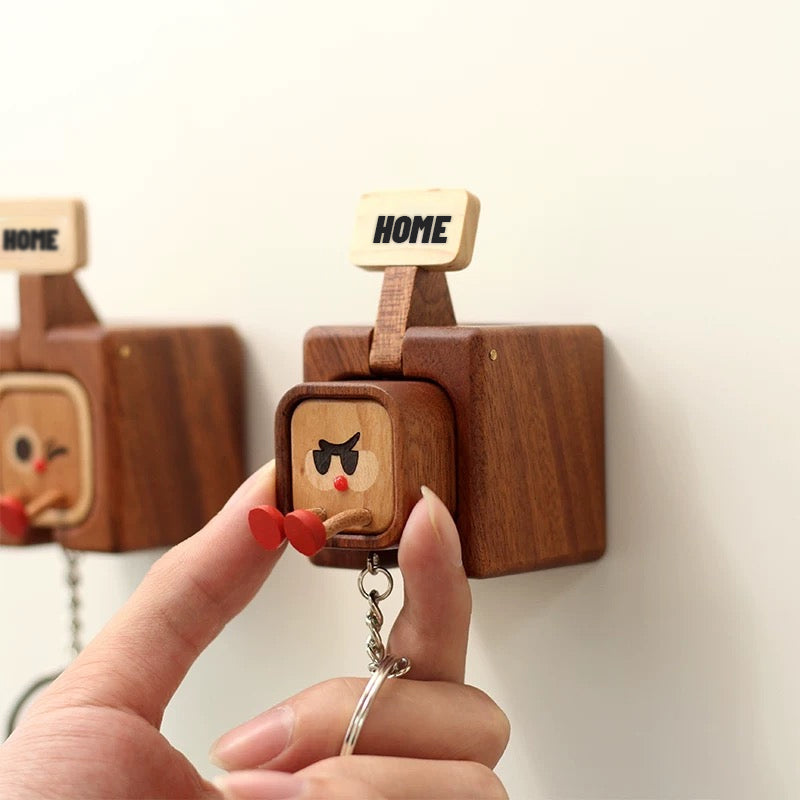 Portachiavi magnetico in legno con confezione creativa