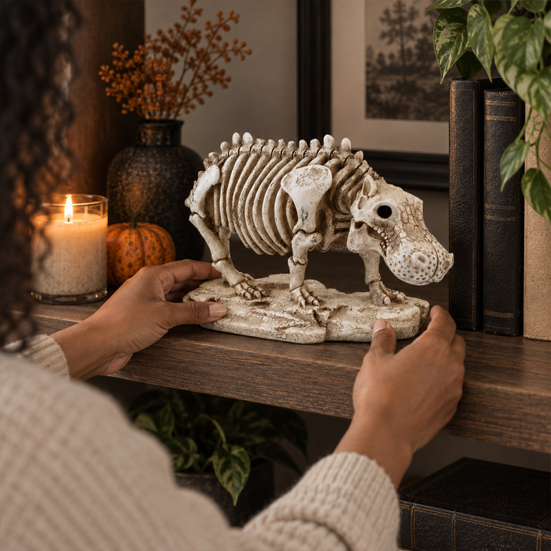 Decorazione a forma di ippopotamo scheletrico per Hallowee