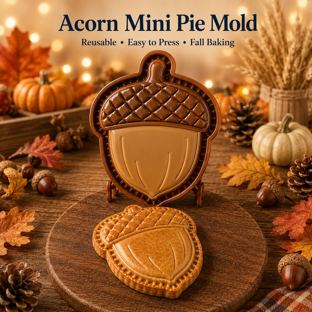 🍂 Collezione di 8 stampi per mini torte autunnali | Stampi riutilizzabili con motivi in rilievo per realizzare forme dettagliate di gufo, volpe, tacchino, zucca, ghianda e altro ancora 🍂✨