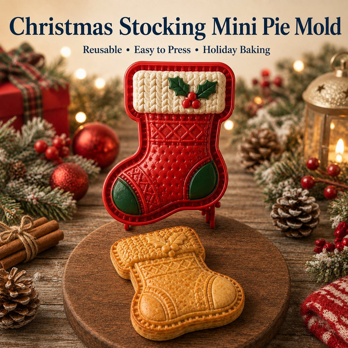🎄 Collezione di 8 stampi per mini tortine natalizie