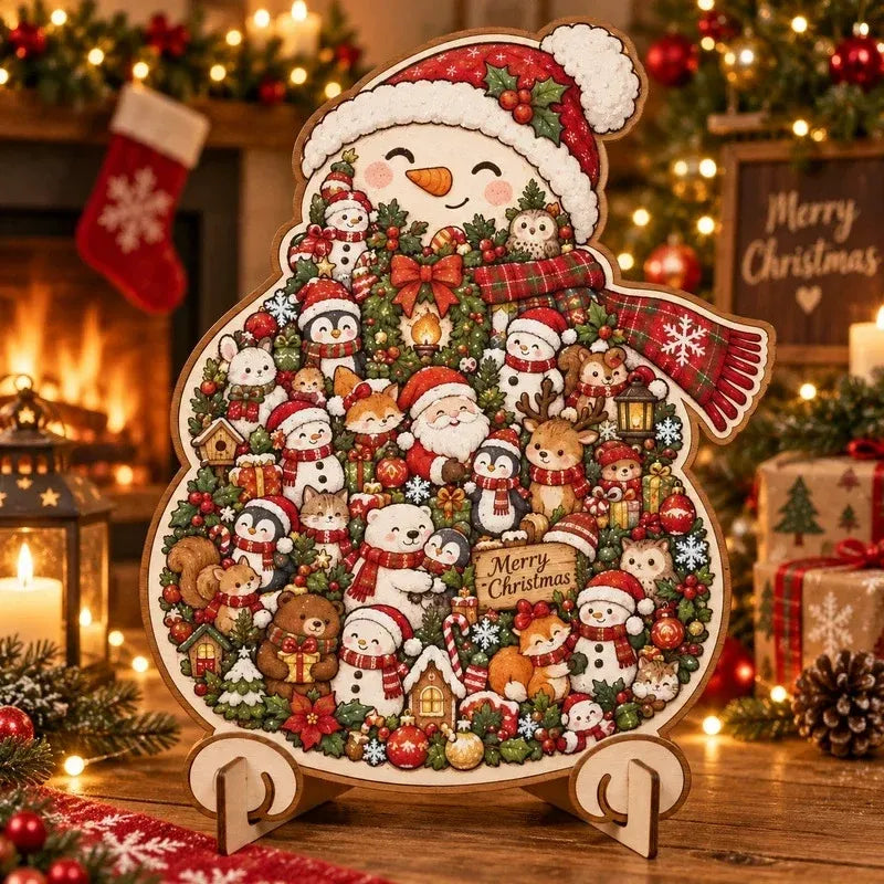 🎄Puzzle natalizio in legno con supporto | 9 motivi festivi da assemblare ed esporre