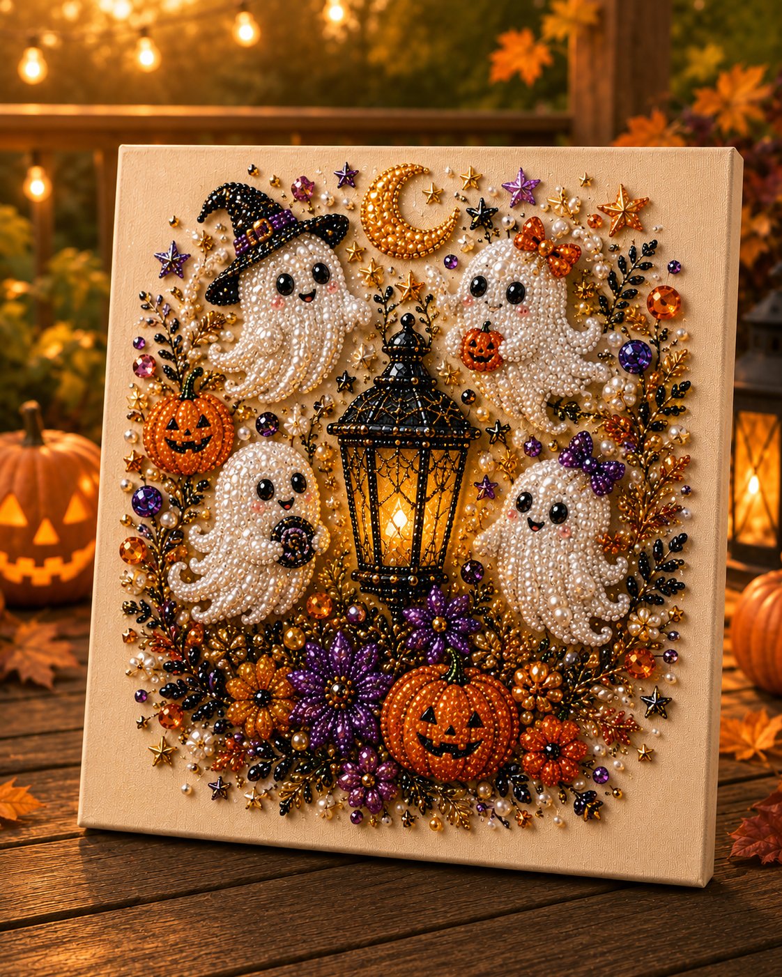 👻✨ Kit fai da te “Halloween Pearl Art” – Trasforma piccole perline in una magia inquietante e carina