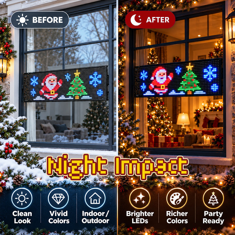 Display LED pixel natalizio intelligente controllato tramite ap