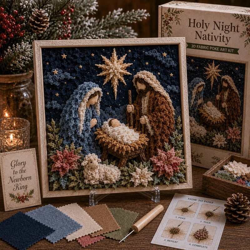 🔥 Ultimo giorno: SCONTO DEL 49% - ✝️Kit per Poke Art 3D in tessuto a tema cristiano (📦Acquistane 2 e la spedizione è gratuita