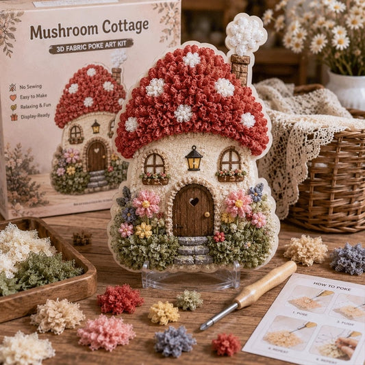 🔥 Ultimo giorno: sconto del 49% – ✨ Kit “Whimsical Village” per arte 3D con tessuto (tecnica Poke Art)