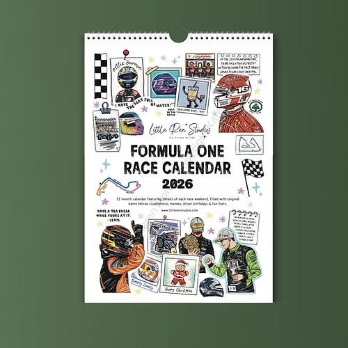 🏎️📅 Calendario delle gare di F1 Scrapbook 2026: il calendario da parete definitivo per gli appassionati di corse